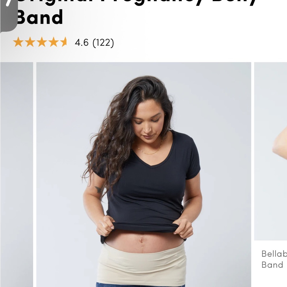 Ingrid & Isabel Black and Cream Belly Band